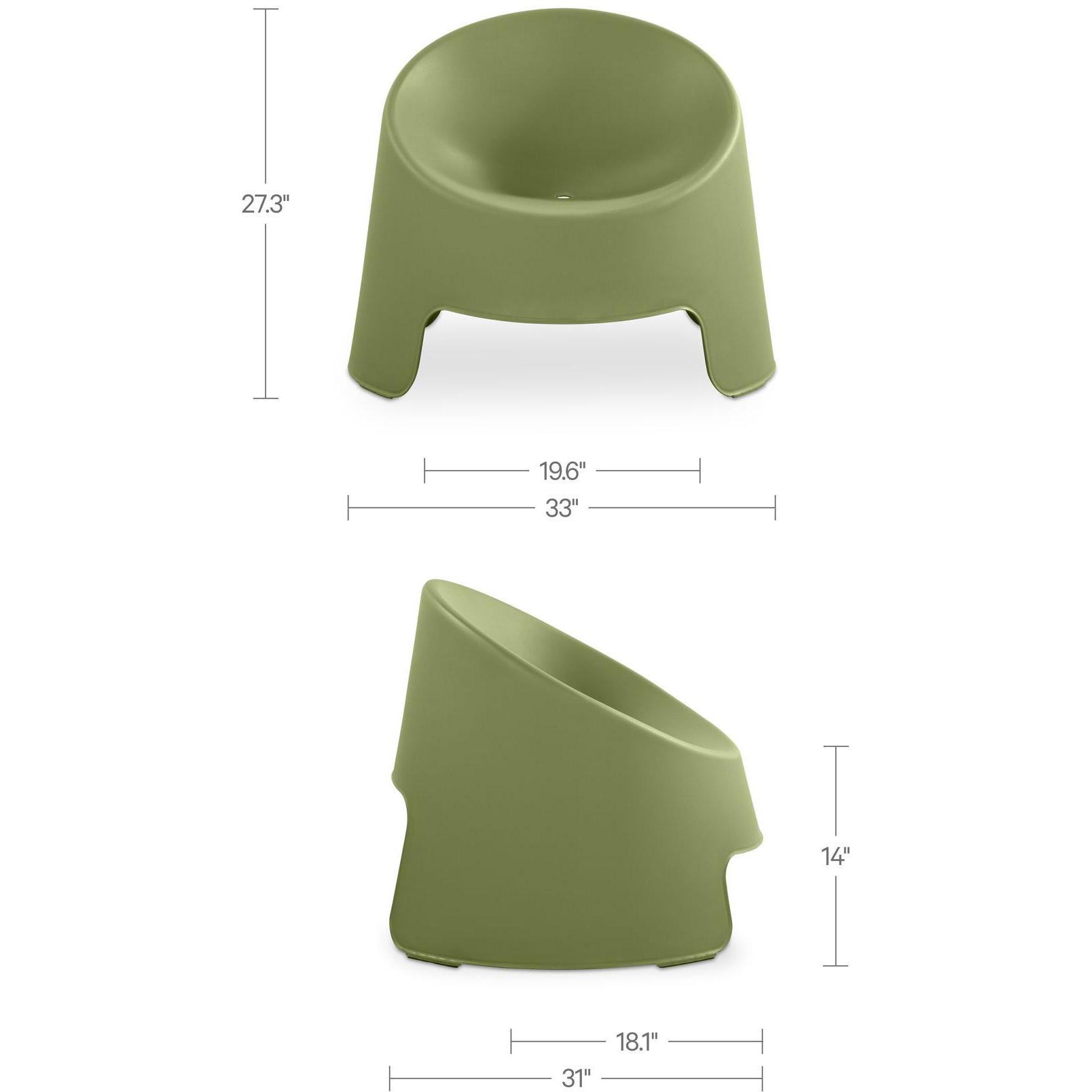 Nolla Outdoor Accent Chair Set of Two Green 3 Nolla Outdoor Accent Chair Set of Two Green - Image 3