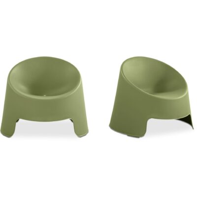 Nolla Outdoor Accent Chair Set of Two Green