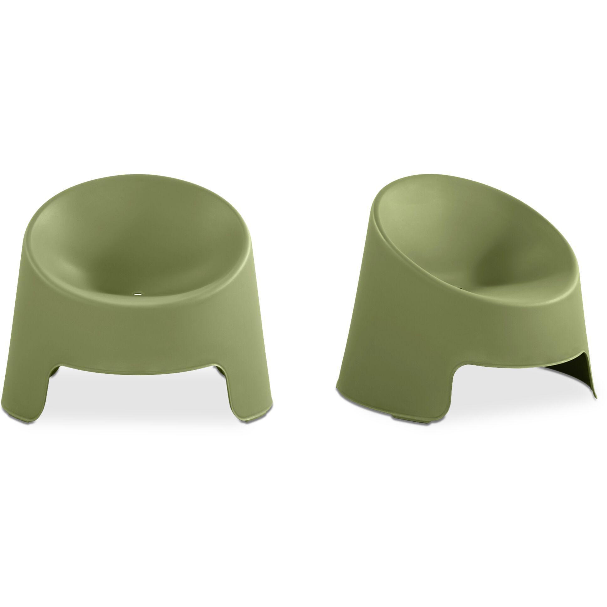 Nolla Outdoor Accent Chair Set of Two Green 1 Nolla Outdoor Accent Chair Set of Two Green