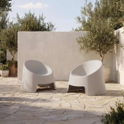 Nolla Outdoor Accent Chair Set of Two Light Grey QX-1018-29 QX 1018 29 10