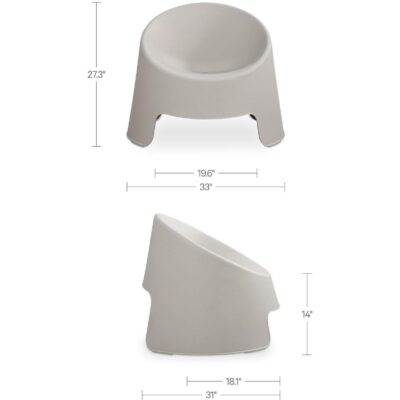 Nolla Outdoor Accent Chair Set of Two Light Grey QX-1018-29 QX 1018 29 70 dim