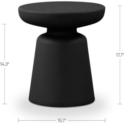Ruth Outdoor Side Table Black QX-1019-02 QX 1019 02 70 dim