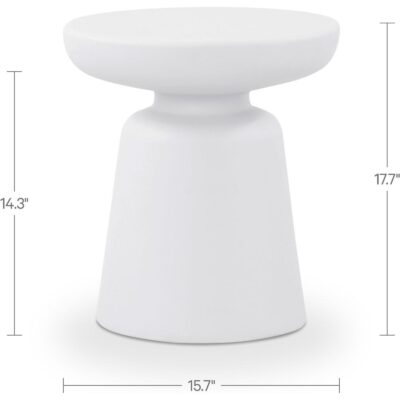 Ruth Outdoor Side Table White 5 Ruth Outdoor Side Table White QX-1019-18 QX 1019 18 70 dim