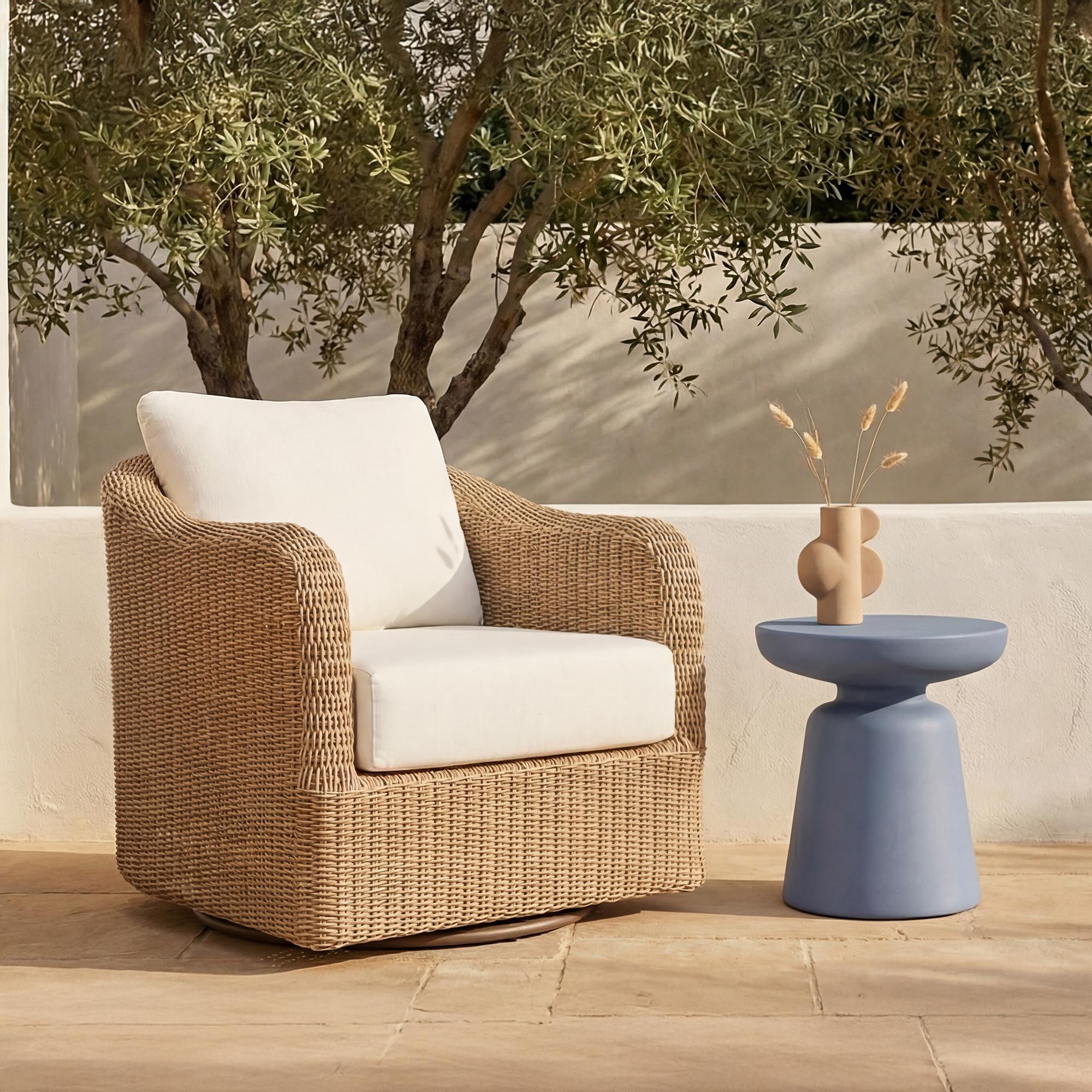 Ruth Outdoor Side Table Blue 2 Ruth Outdoor Side Table Blue - Image 2