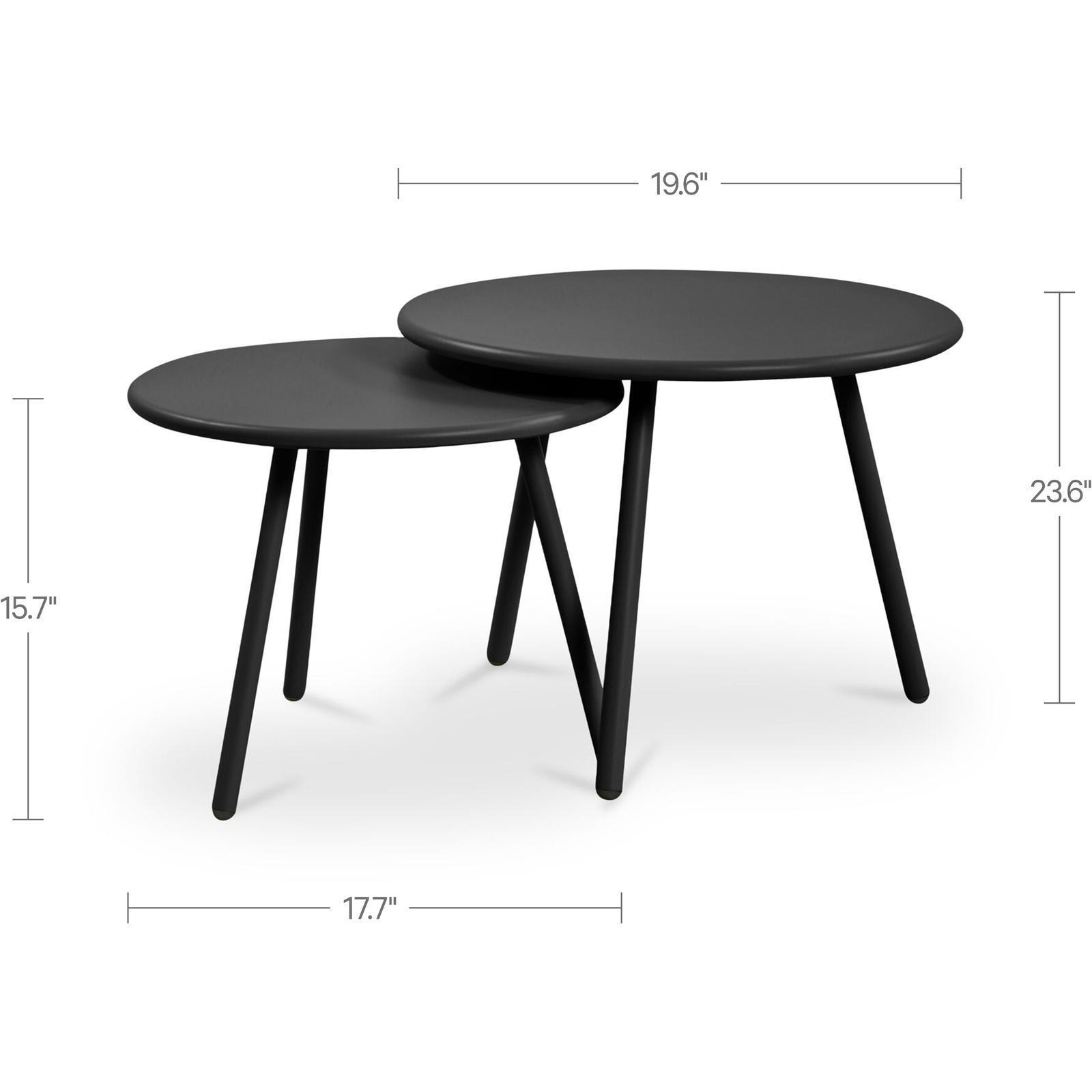 Kari Outdoor Nesting Coffee Table Black 3 Kari Outdoor Nesting Coffee Table Black - Image 3
