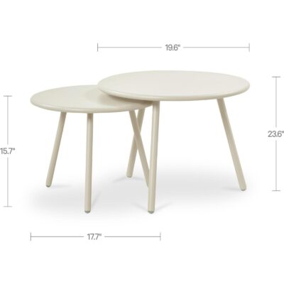 Kari Outdoor Nesting Coffee Table Cream QX-1020-05 QX 1020 05 70 dim