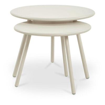 Kari Outdoor Nesting Coffee Table Cream QX-1020-05 QX 1020 05 Kari side right shadsilo