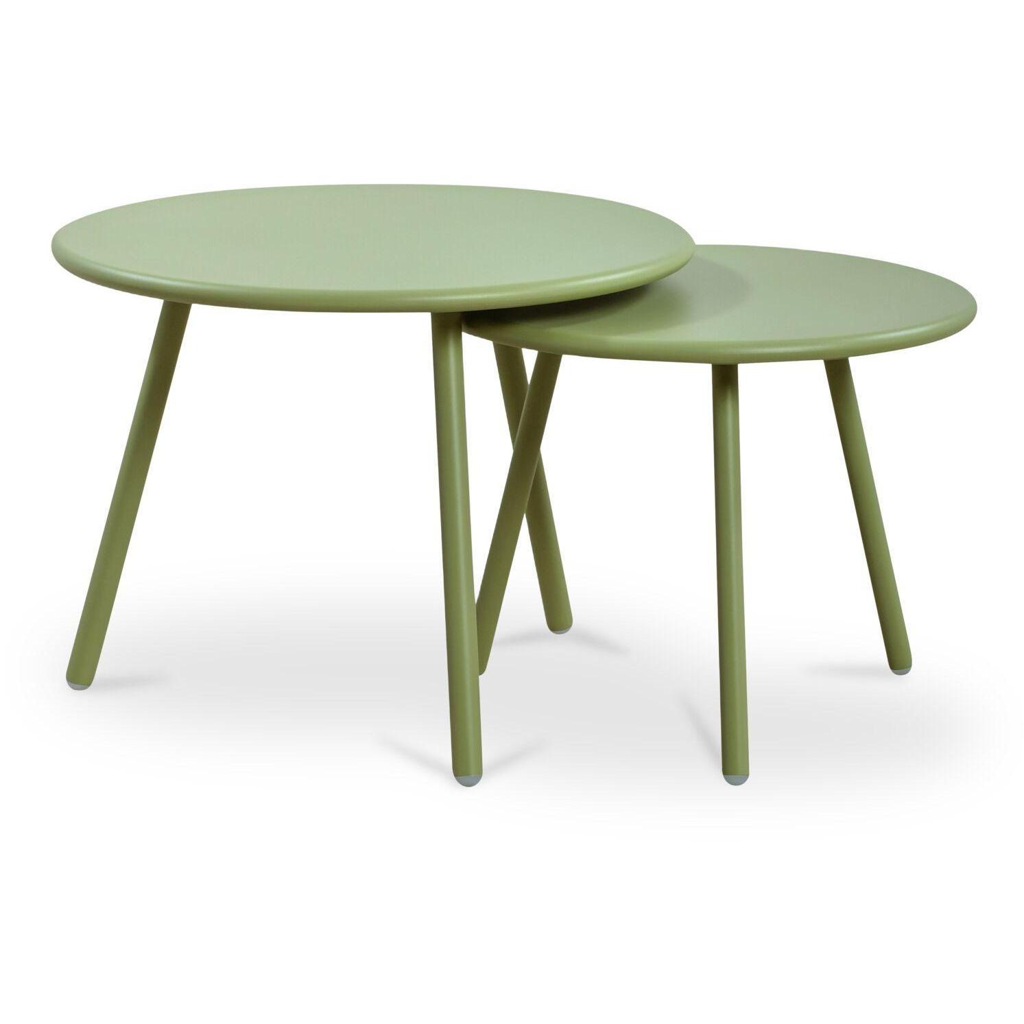 Kari Outdoor Nesting Coffee Table Green 1 Kari Outdoor Nesting Coffee Table Green