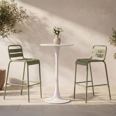 Gage Outdoor Bar Table White QX-1021-18-0 QX 1021 18 0 10