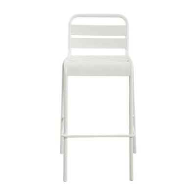 Kade Outdoor Bar Stool White (Set of Two) QX-1022-18 QX 1022 18 Kade front shadsilo