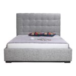 Belle Storage Bed Queen Light Grey Fabric RN-1000-29-0 RN 1000 29
