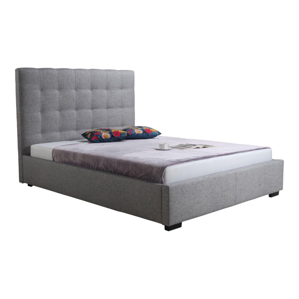 Belle Storage Bed Queen Light Grey Fabric RN-1000-29-0 RN 1000 29 01