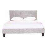 Eliza Queen Bed Light Grey Fabric RN-1020-29-0 RN 1020 29