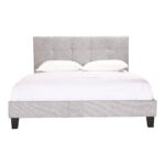 Eliza King Bed Light Grey Fabric RN-1021-29-0 RN 1021 29