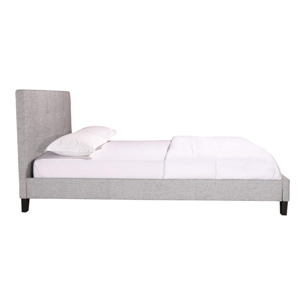 Eliza King Bed Light Grey Fabric - Image 4
