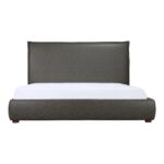 Luzon Queen Bed Tall Headboard Slate Vegan Leather RN-1148-07-0 RN 1148 07 04