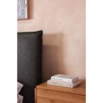 Luzon Queen Bed Tall Headboard Slate Vegan Leather RN-1148-07-0 RN 1148 07 30