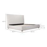 Luzon King Bed Tall Headboard Light Grey RN-1149-40-0 RN 1149 40 70