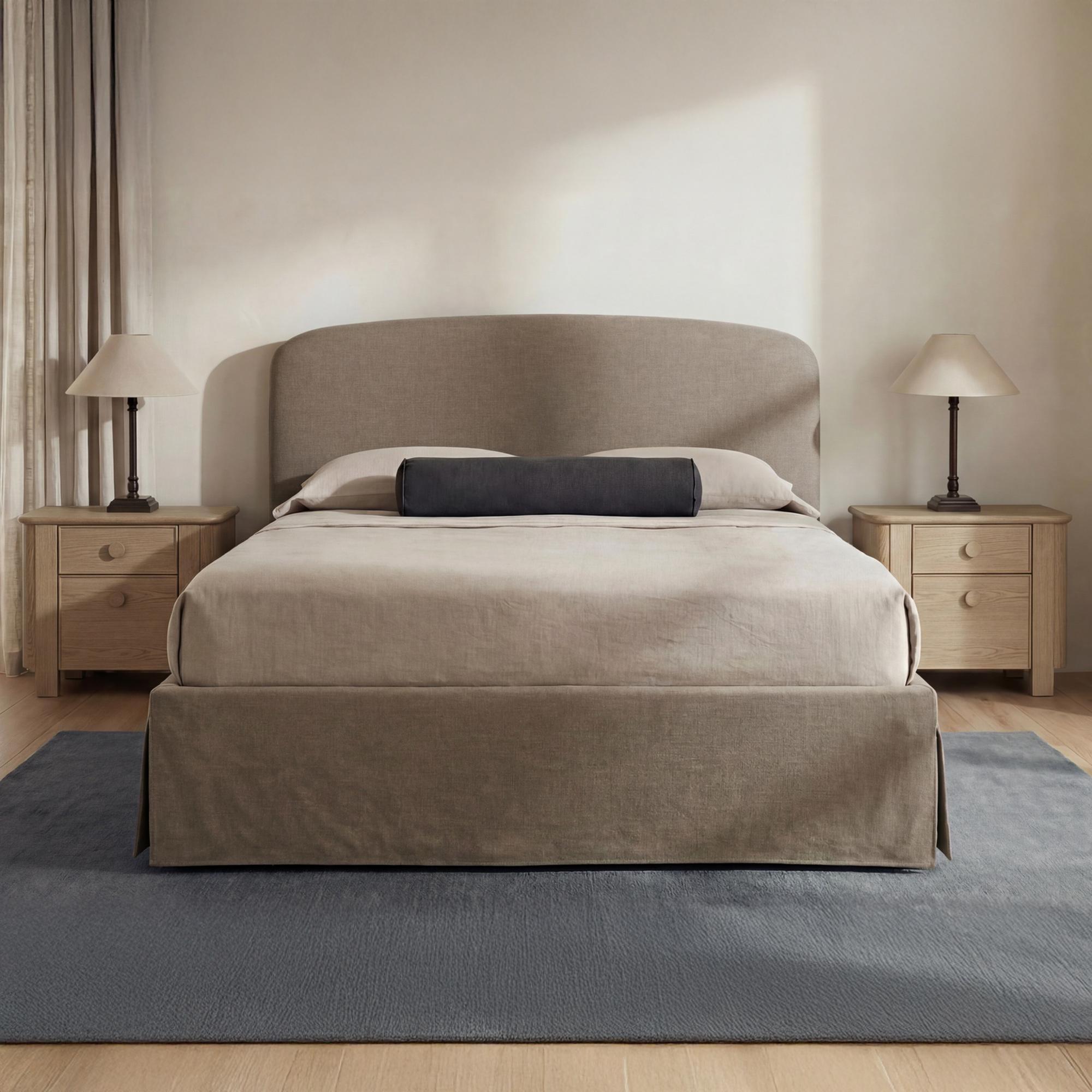 Joan Queen Storage Bed Taupe 2 Joan Queen Storage Bed Taupe - Image 2