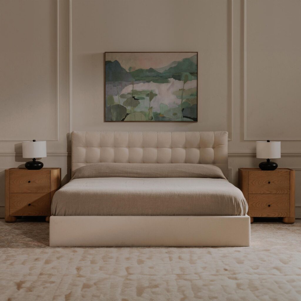 Sebastion King Storage Bed Cream - Image 8