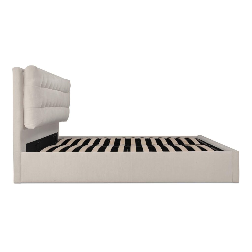 Sebastion King Storage Bed Cream - Image 3
