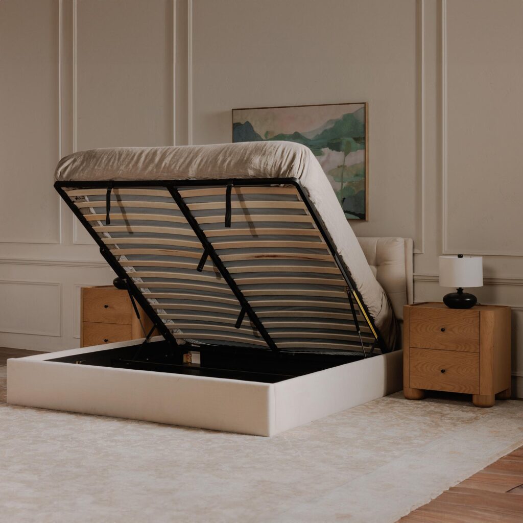 Sebastion Queen Storage Bed Cream - Image 10