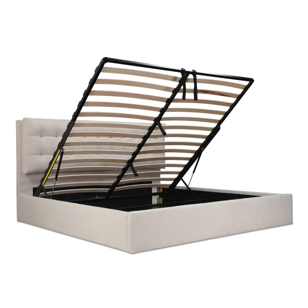 Sebastion Queen Storage Bed Cream - Image 2