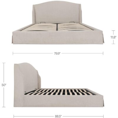 Weston King Storage Bed Cream RN-1160-05-0 RN 1160 05 0 DIM 70