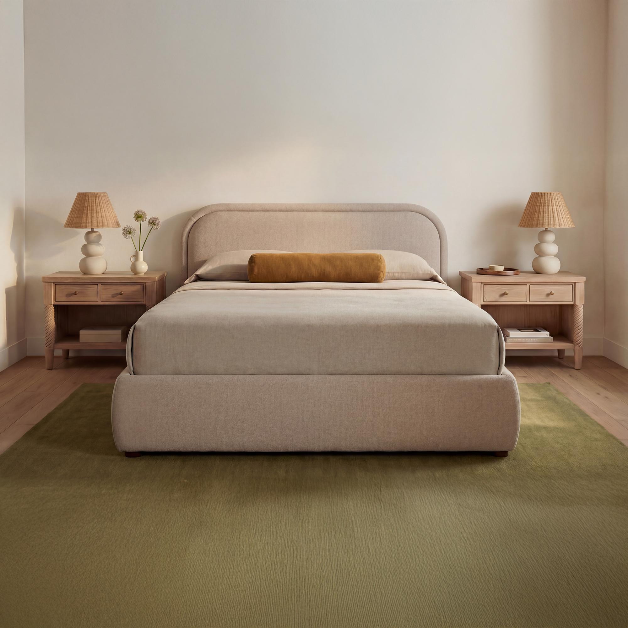 Colin Queen Storage Bed Light Brown 2 Colin Queen Storage Bed Light Brown - Image 2