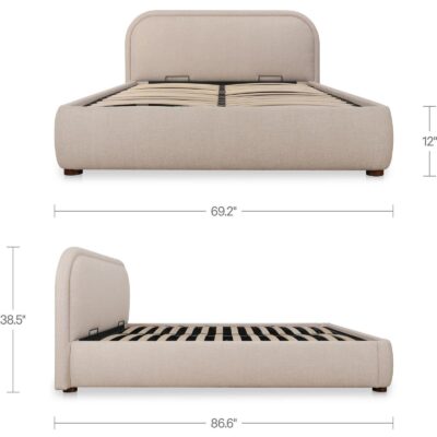 Colin Queen Storage Bed Light Brown 5 Colin Queen Storage Bed Light Brown RN-1165-21-0 RN 1165 21 0 70 dim