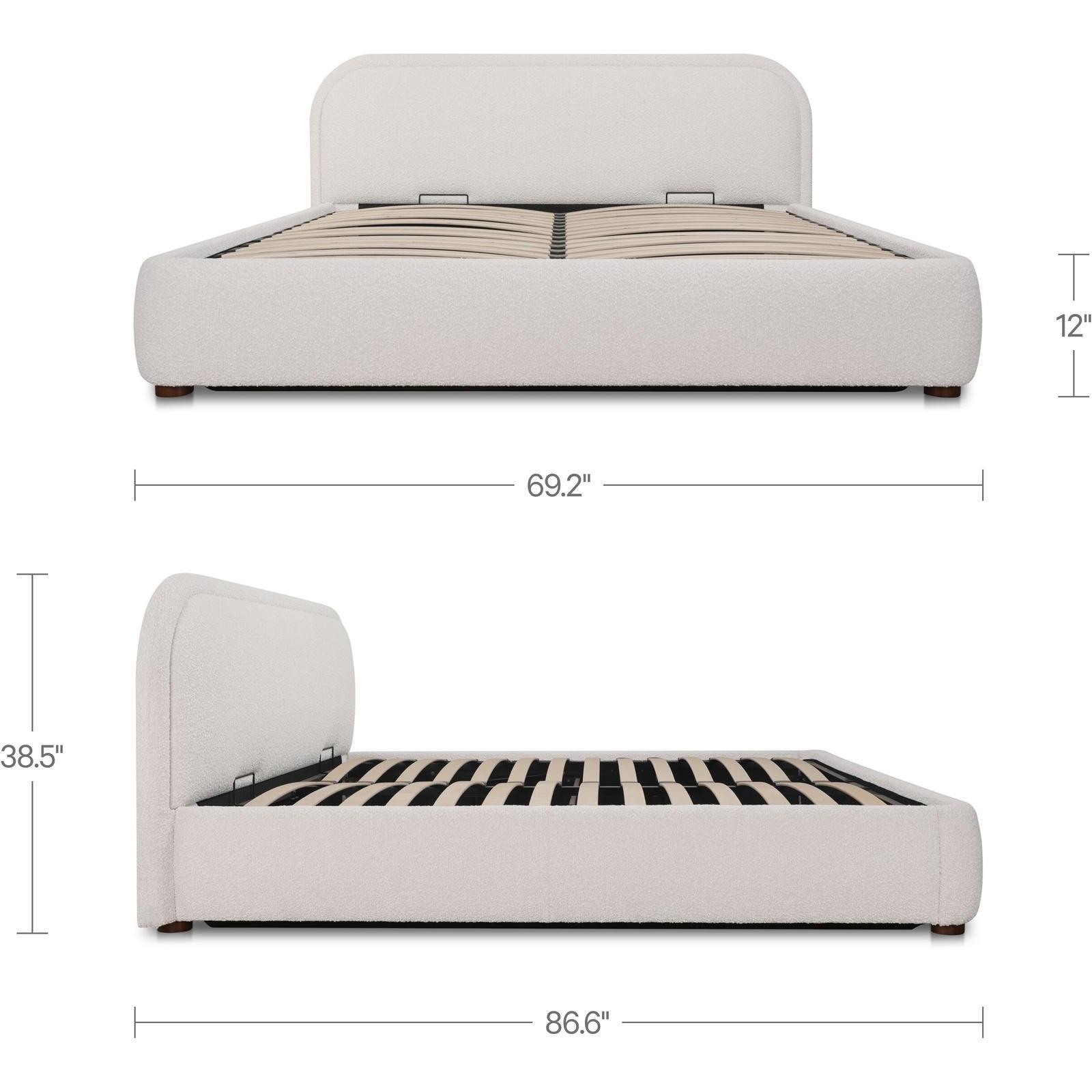 Colin Queen Storage Bed Oatmeal 3 Colin Queen Storage Bed Oatmeal - Image 3