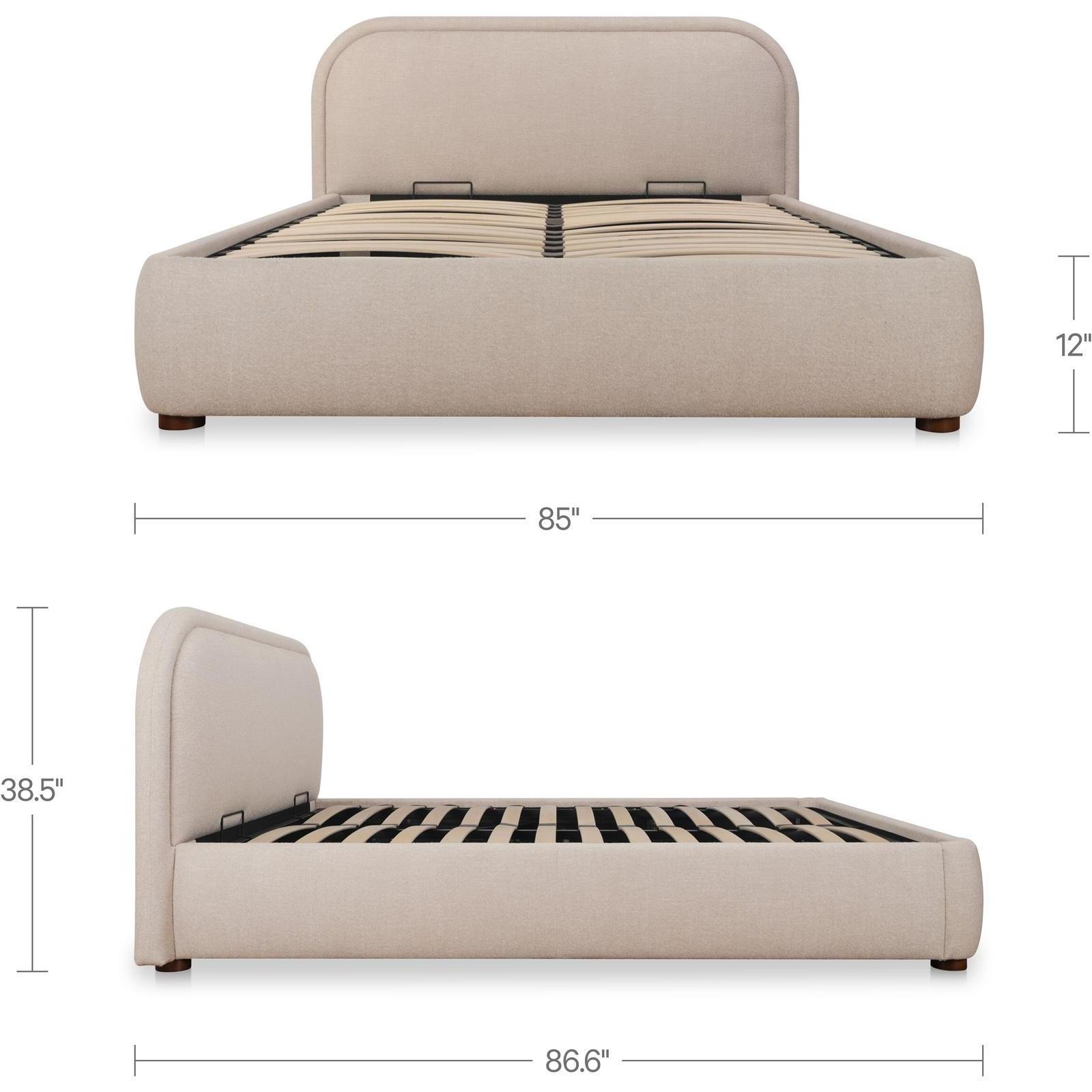 Colin King Storage Bed Light Brown 3 Colin King Storage Bed Light Brown - Image 3
