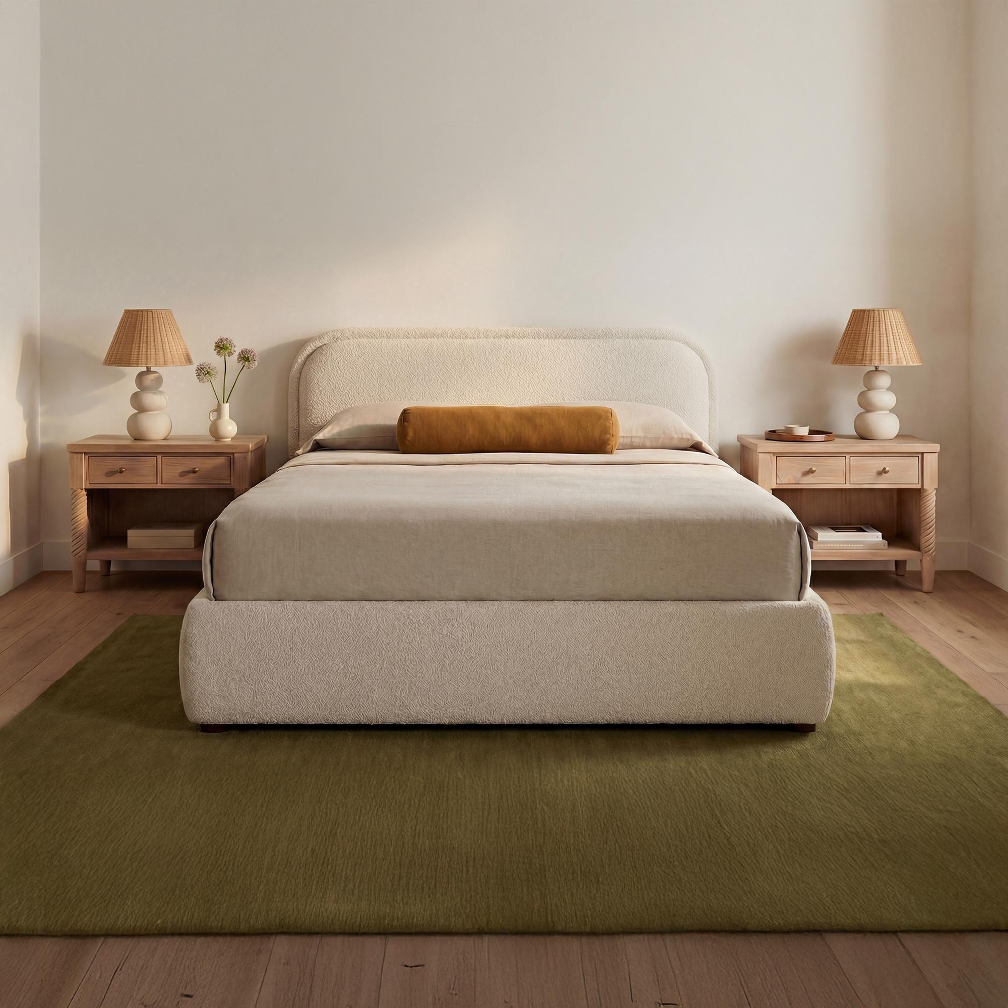 Colin King Storage Bed Oatmeal 2 Colin King Storage Bed Oatmeal - Image 2