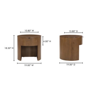 Theo One Drawer Nightstand Brown 21 Theo One Drawer Nightstand Brown RP-1012-03 RP 1012 03 70