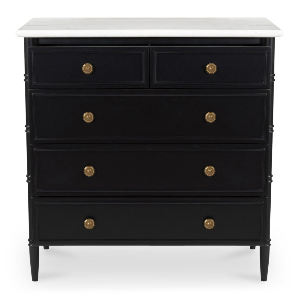Eleanor 5 Drawer Chest Black - Image 2