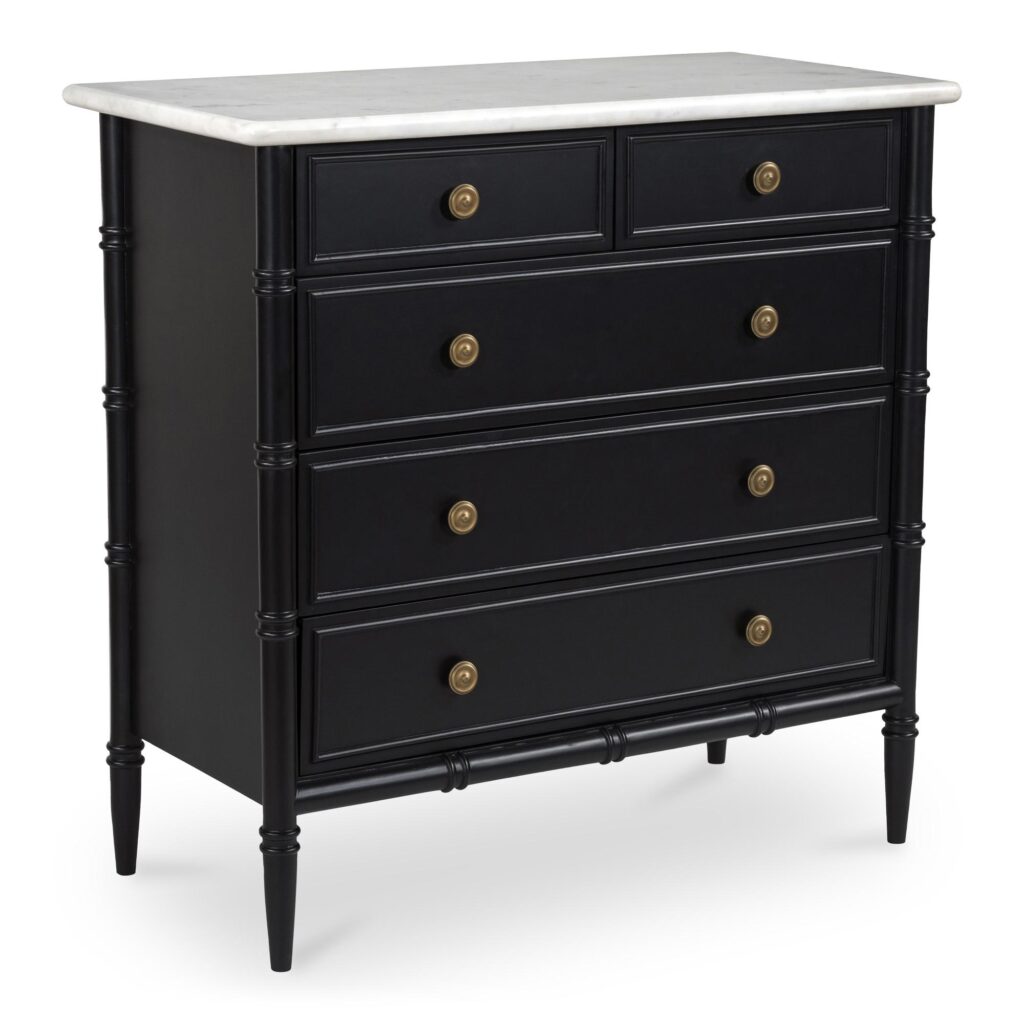 Eleanor 5 Drawer Chest Black - Image 3