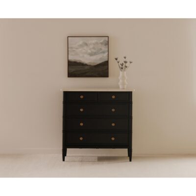 Eleanor 5 Drawer Chest Black 26 Eleanor 5 Drawer Chest Black RP-1060-02 RP 1060 02 30