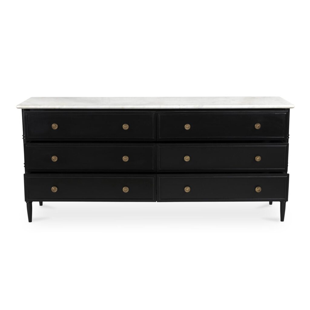 Eleanor 6 Drawer Dresser Black - Image 2
