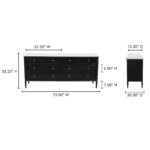 Eleanor 6 Drawer Dresser Black RP-1061-02 RP 1061 02 70