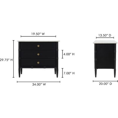 Eleanor Nightstand Black 27 Eleanor Nightstand Black RP-1062-02 RP 1062 02 70