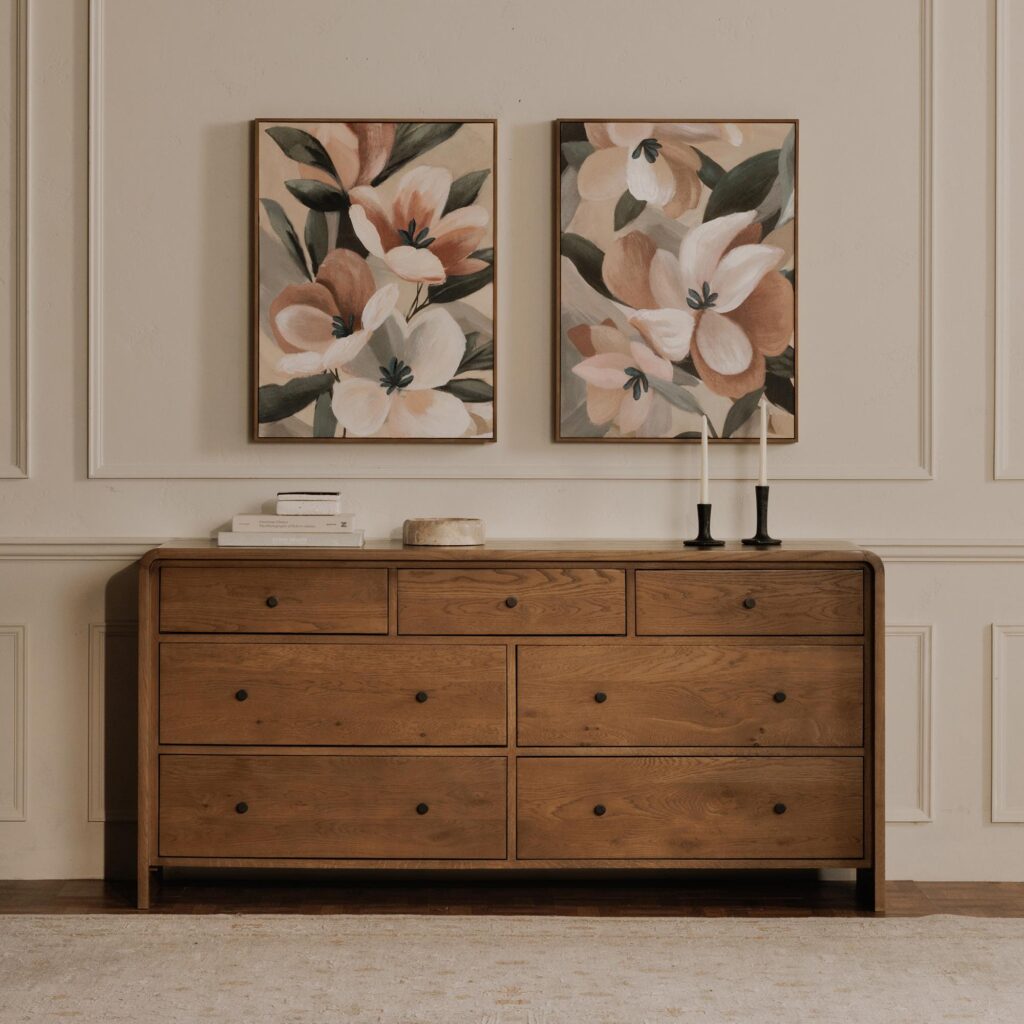 Riley 7 Drawer Dresser Oak - Image 9