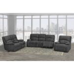 Brassex Caera Recliner Sofa in Grey SA2200-S-GR SA2200 S GR 2