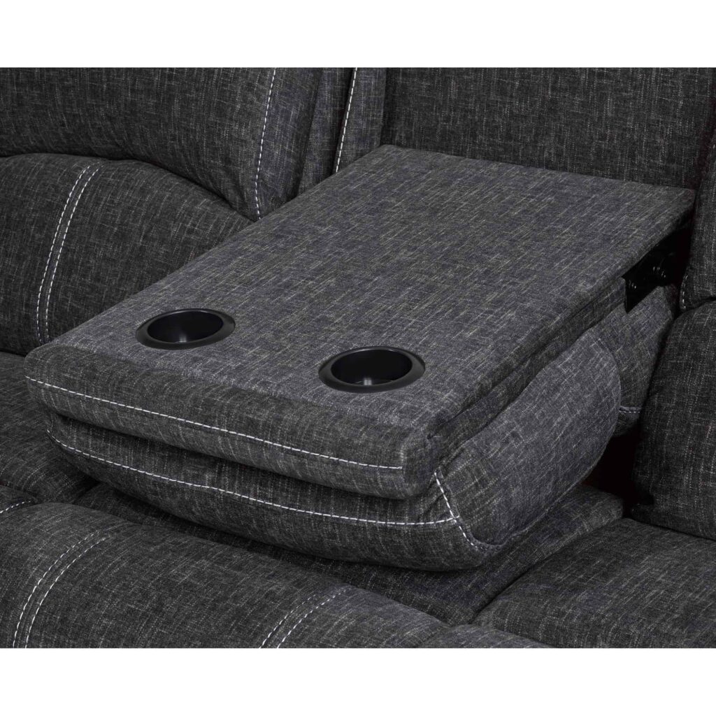 Brassex Caera Recliner Sofa in Grey - Image 3