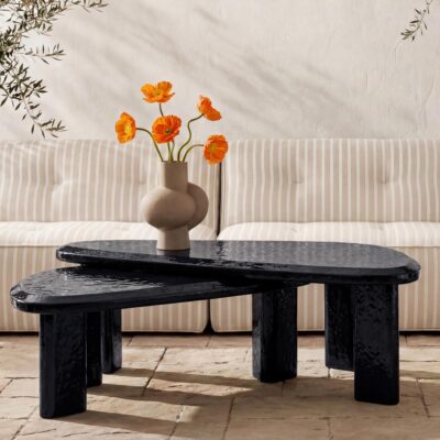 Sophie Outdoor Nesting Table Set Charcoal Lacquer 4 Sophie Outdoor Nesting Table Set Charcoal Lacquer SC-1009-07-0 SC 1009 07 0 10