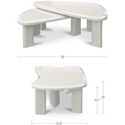 Sophie Outdoor Nesting Table Set Cream Lacquer 5 Sophie Outdoor Nesting Table Set Cream Lacquer SC-1009-34-0 SC 1009 34 0 70 dim