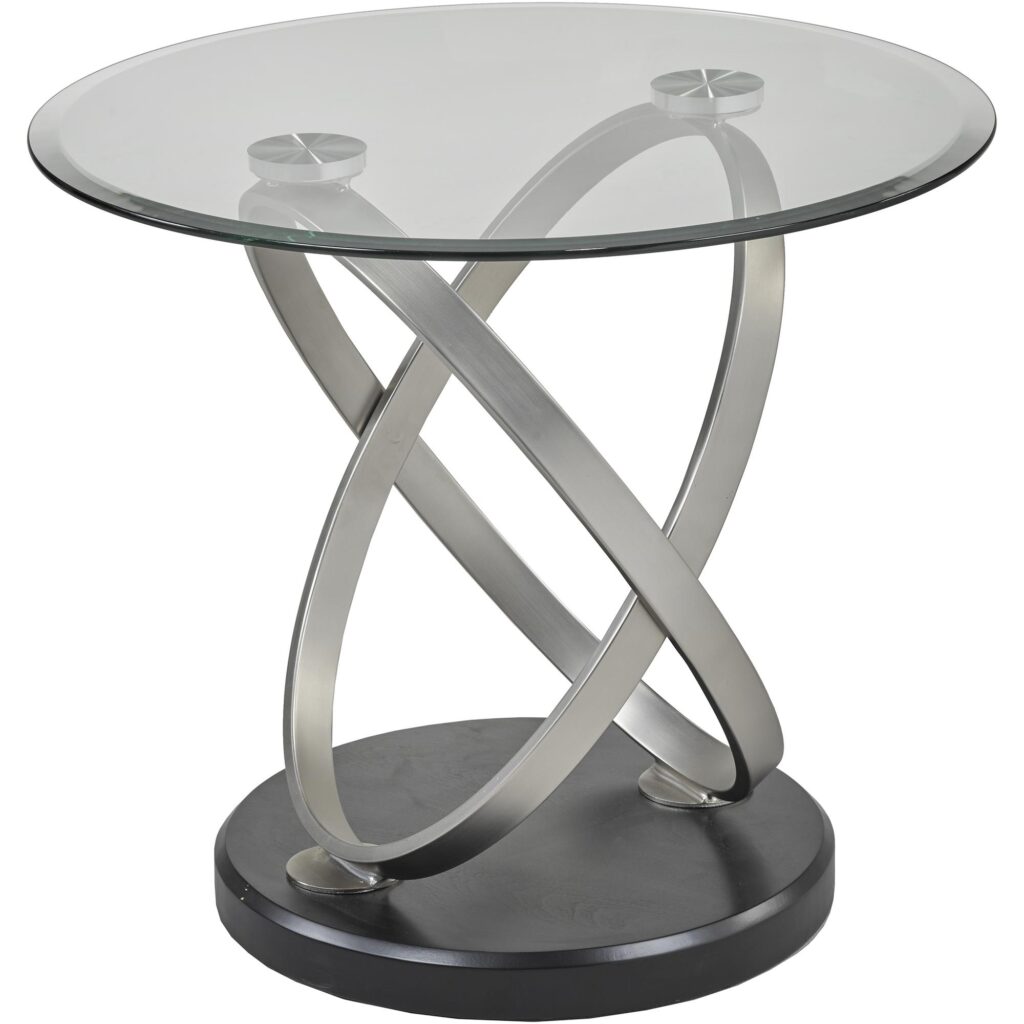 Kona End Table - Silver/Black