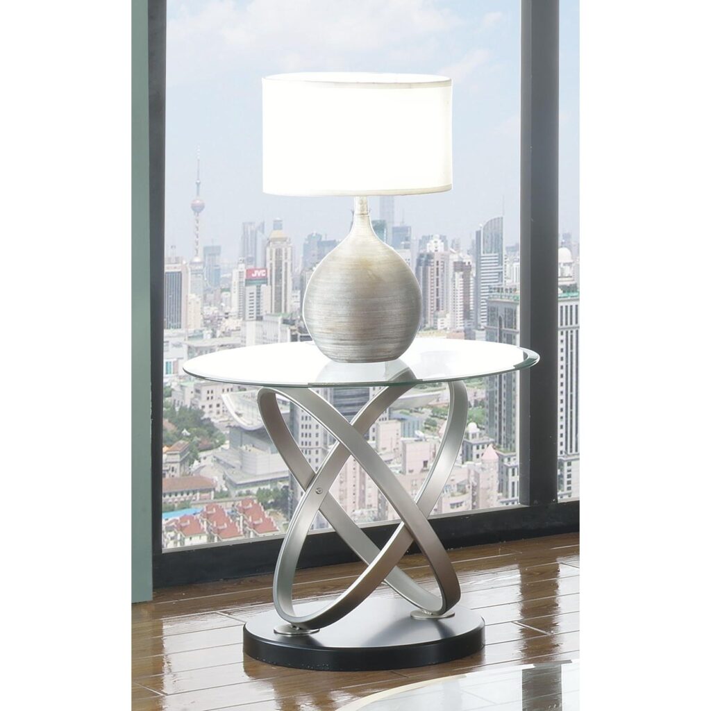 Kona End Table - Silver/Black - Image 2