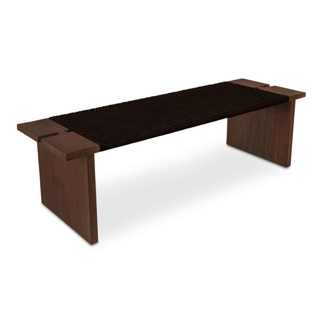 Merritt Outdoor Bench Dark Brown - Image 2