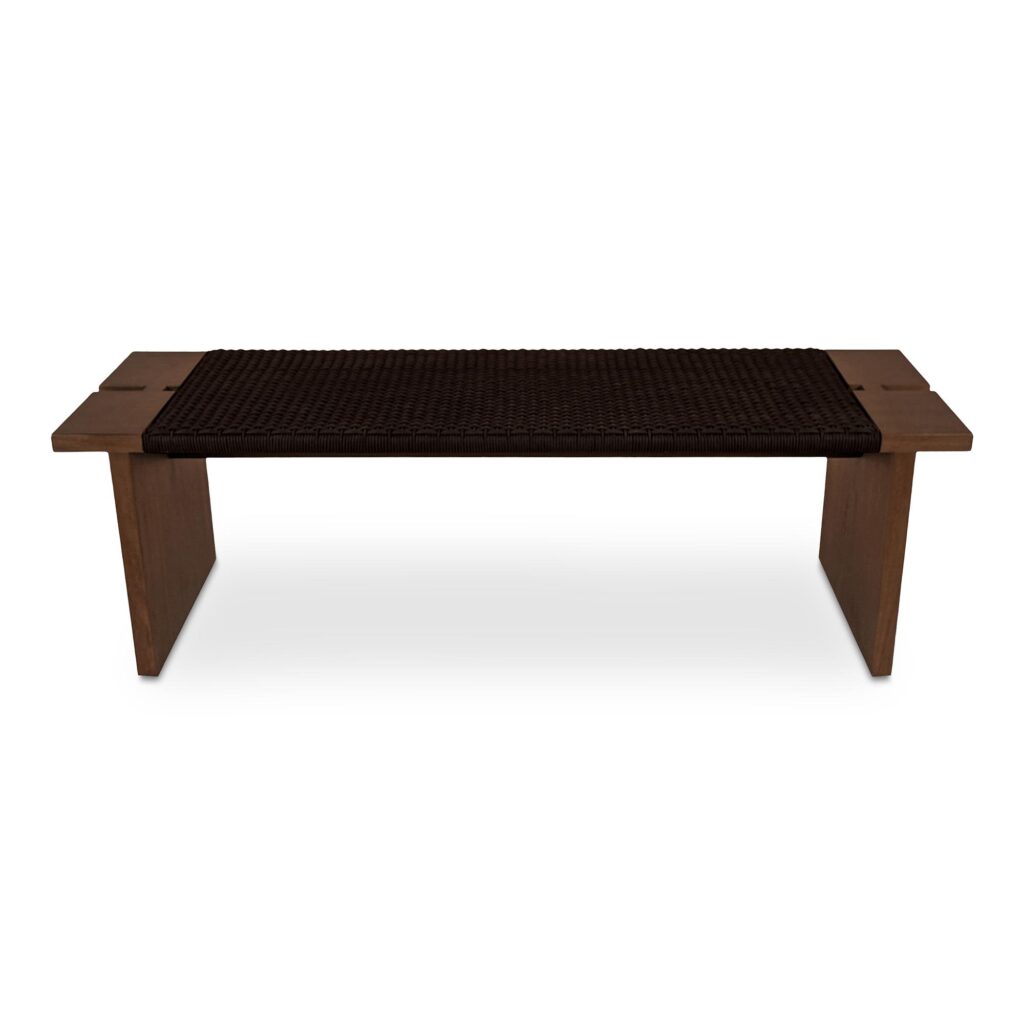 Merritt Outdoor Bench Dark Brown - Image 4
