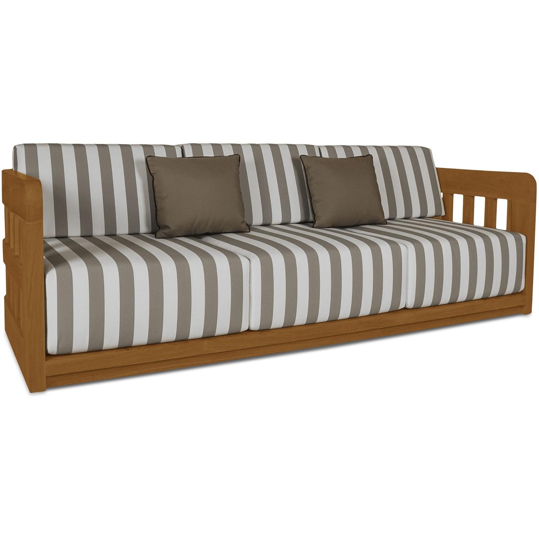 Adelaide Outdoor Sofa Brown Stripe 2 Adelaide Outdoor Sofa Brown Stripe - Image 2